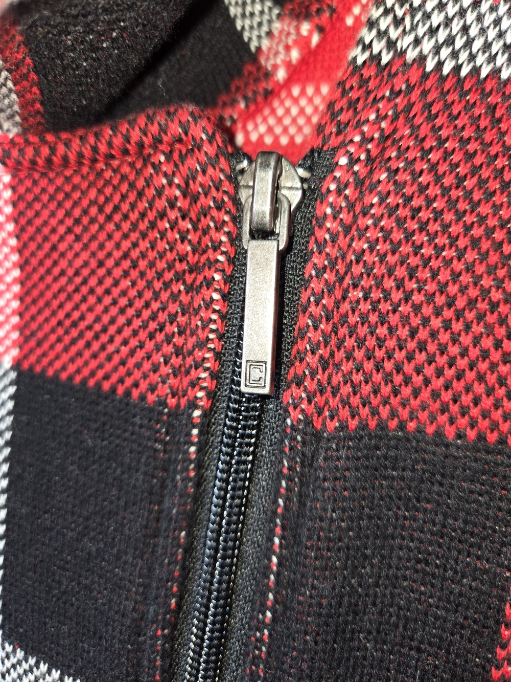 Chaps By Ralph LaurenRed Black White Plaid Zip-Front Women's Vest - Picture 8 of 8
